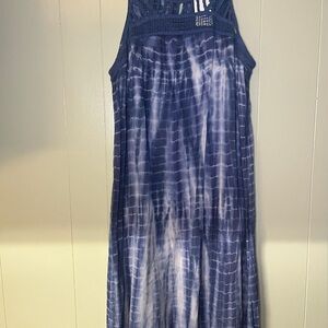 Studio West Blue Tie-Dye Midi Dress